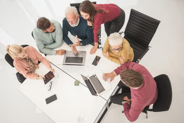 Business people talking