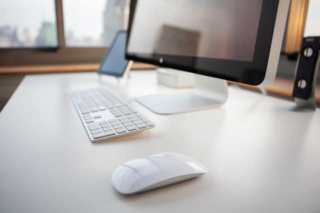 Laptop on a home-office desk